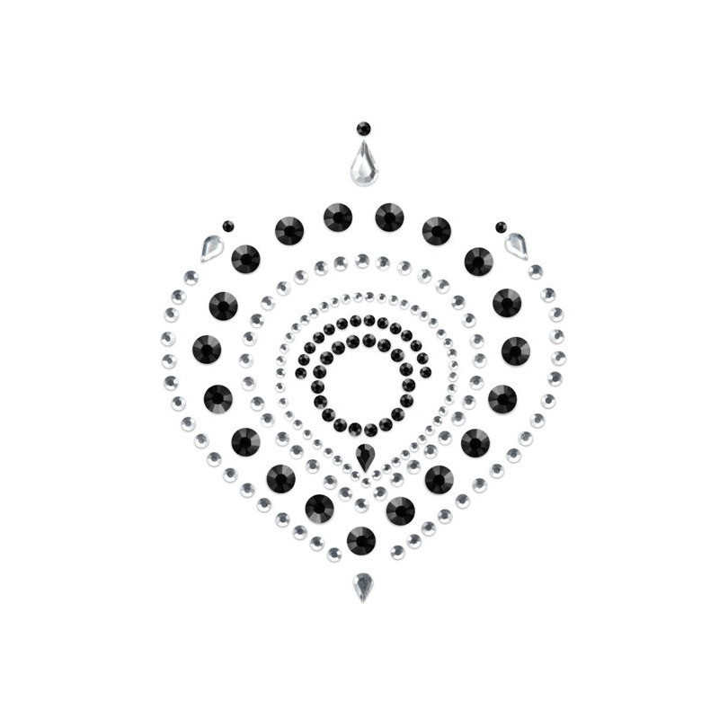 Bijoux Adhésifs Flamboyant Argent Noir