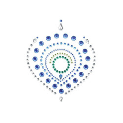 Adhésif vert flamboyant bijoux bleu