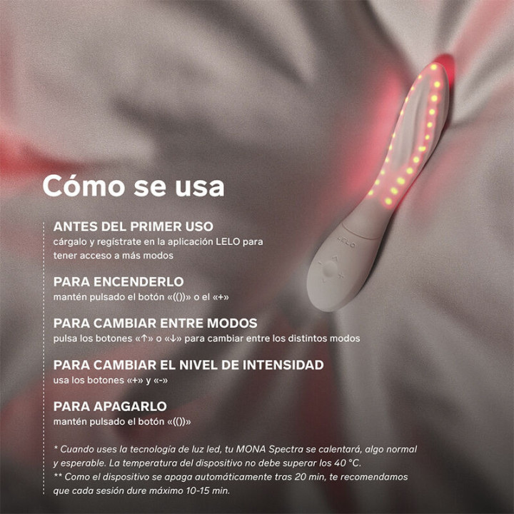 Lelo Mona Spectra masseur intime à lumière rouge