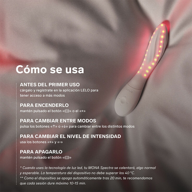 Lelo Mona Spectra masseur intime à lumière rouge