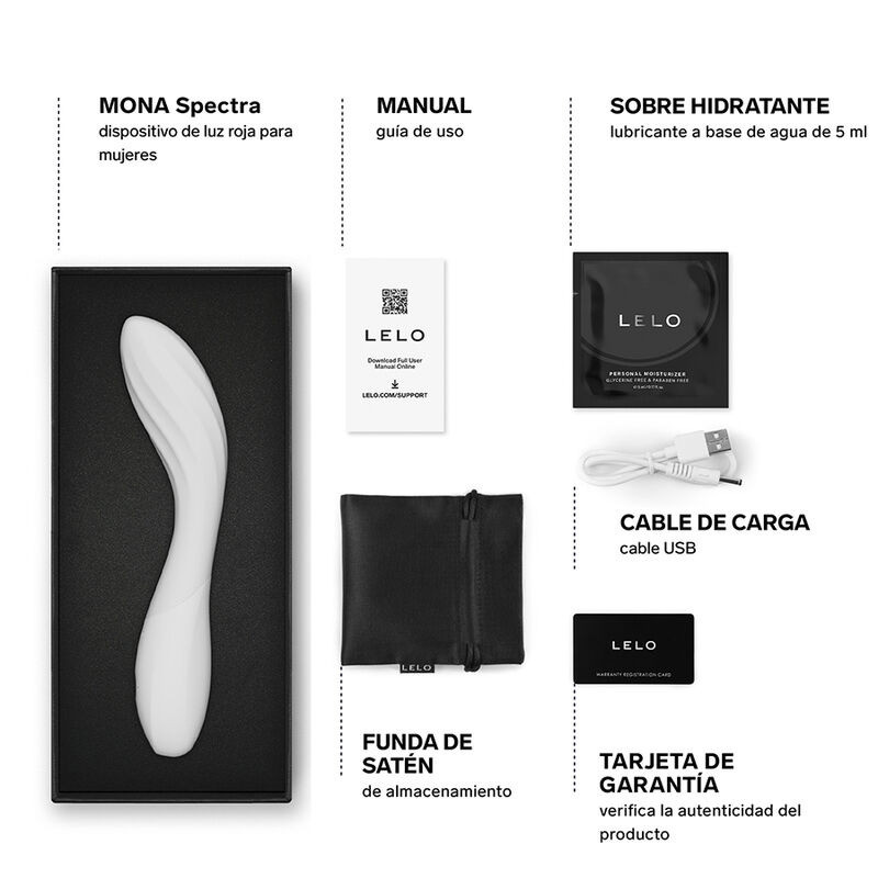 Lelo Mona Spectra masseur intime à lumière rouge