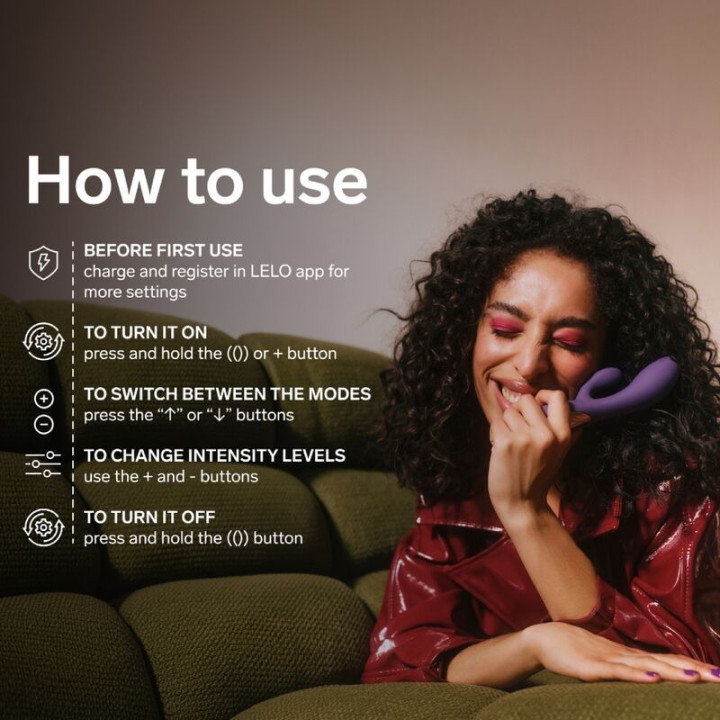 Lelo Ina Thrust vibromasseur rabbit à va-et-vient violet