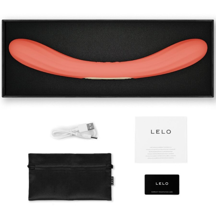 Lelo Boomerang vibromasseur double extrémité corail