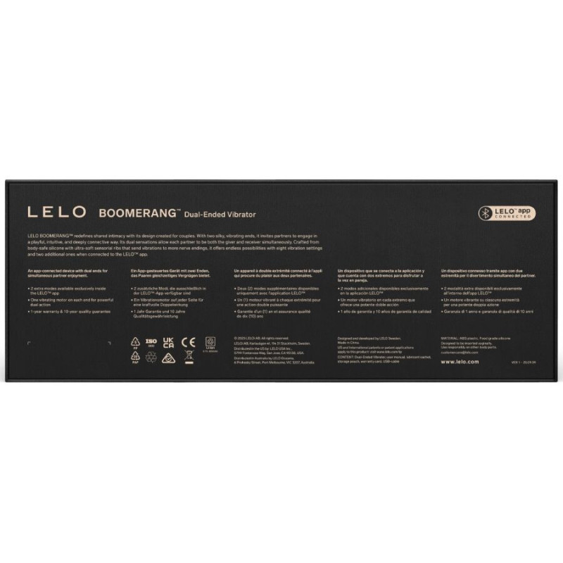 Lelo Boomerang Vibromasseur Double Extrémité Violet