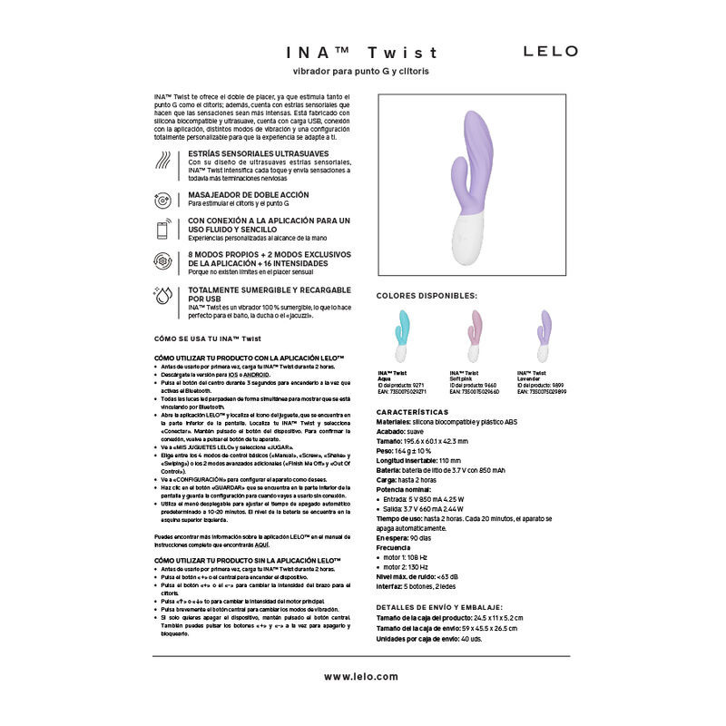 Lelo Ina Twist Vibromasseur rose