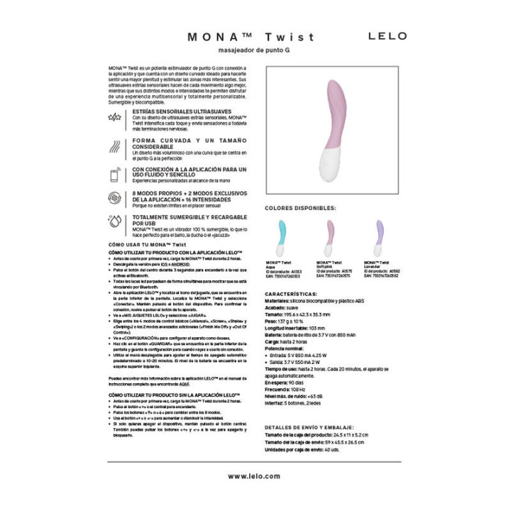 Lelo Mona Twist Vibromasseur point G rose