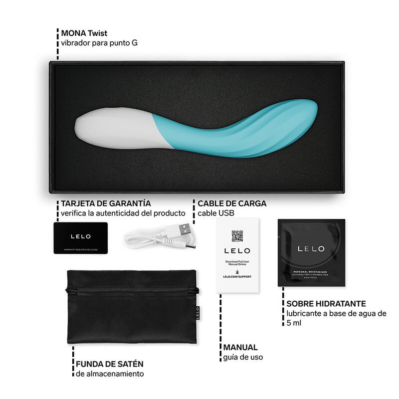 Lelo Mona Twist Vibromasseur Point G Turquoise