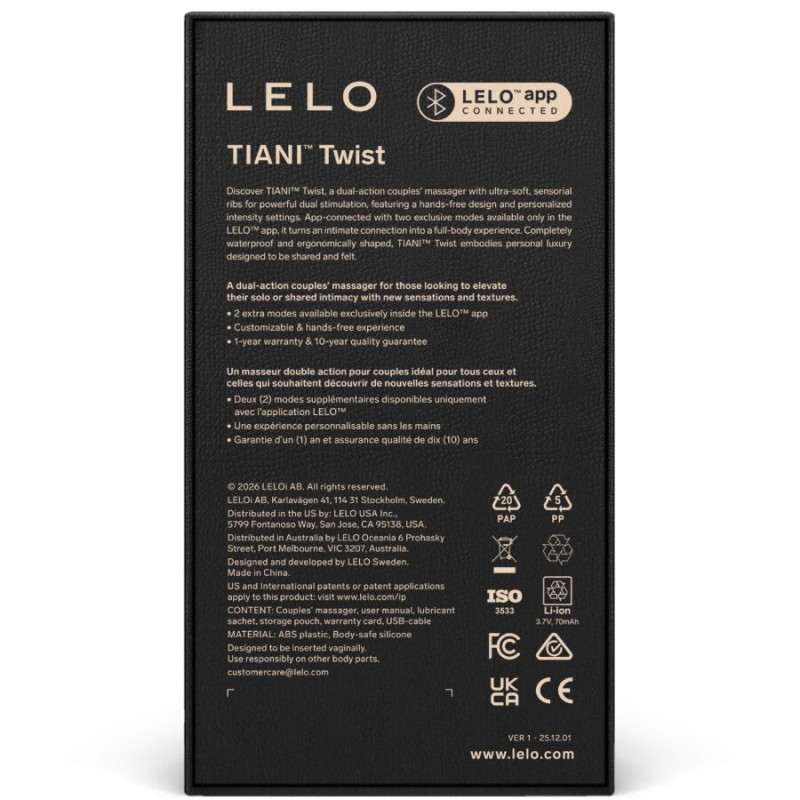 Lelo Tiani Twist Vibrador para Parejas Azul