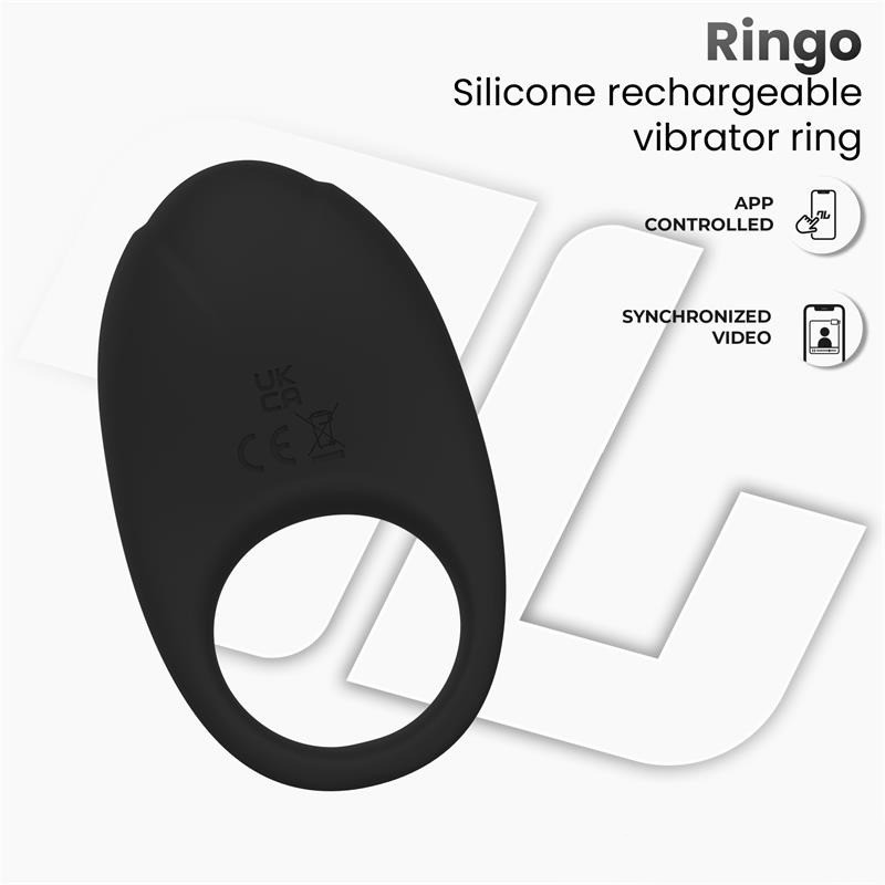 Ringo Anneau vibrant avec appli noir