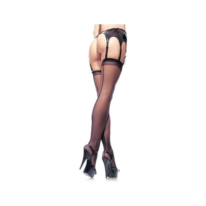 Leg Avenue Bas avec Couture Arrière Taille Plus