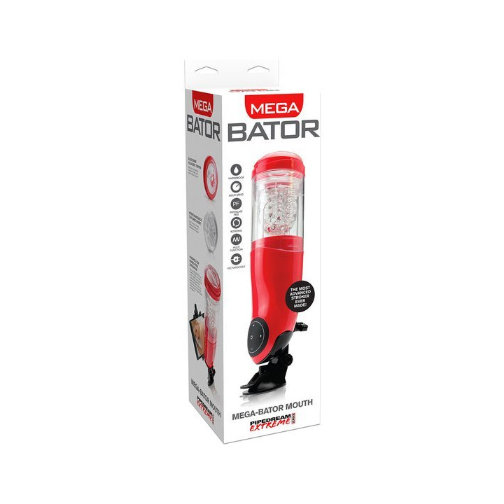 PDX Mega Bator Usb Masturbateur Masculin Bouche Rouge