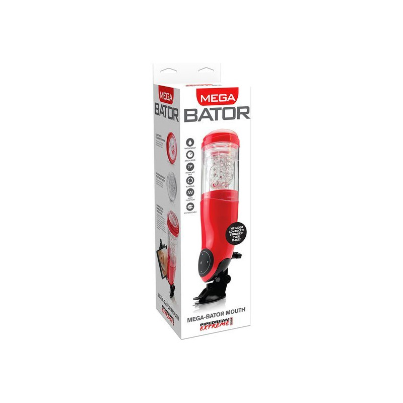 PDX Mega Bator Usb Masturbateur Masculin Bouche Rouge