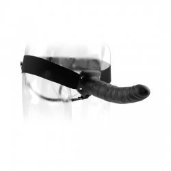 Hollow Strap-On Noir 19 cm