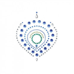 Adhésif vert flamboyant bijoux bleu