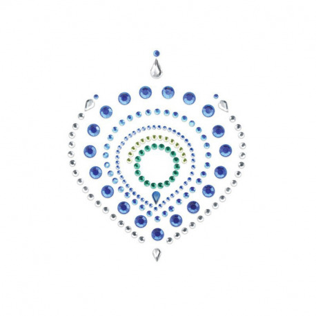 Adhésif vert flamboyant bijoux bleu