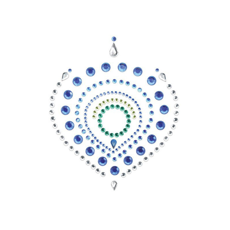 Adhésif vert flamboyant bijoux bleu