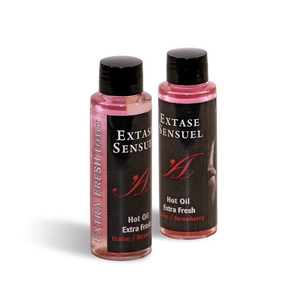 Huile de Massage Extase Sensuel Effet Extra Fresh Fraise