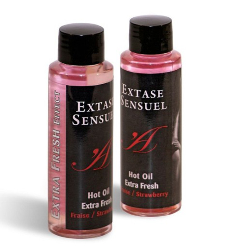 Huile de Massage Extase Sensuel Effet Extra Fresh Fraise