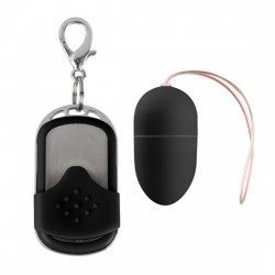 Huevo Vibrador Mediano 10 Velocidades Control Remoto Negro