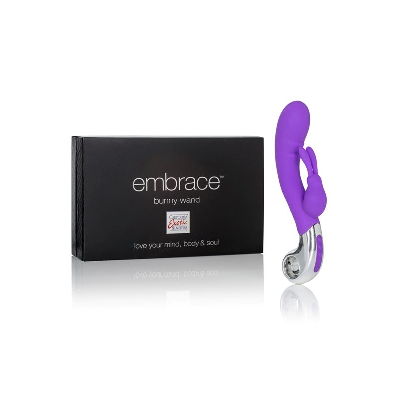 Embrace Wand Vibrador con Conejito Rampante Morado