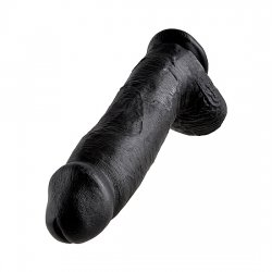 King Cock Pene Realístico con Testículos 30.5 cm Negro