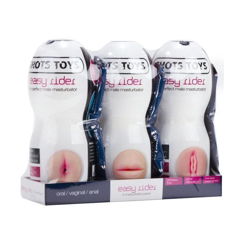 Masturbador Masculino Pack de 3 Boca, Culo y Vagina