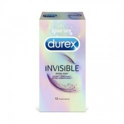 Invisible Durex Extra fine Extra lubrifié 12 PCs