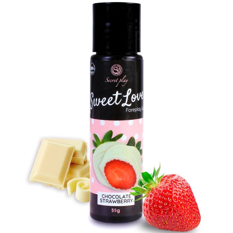 Lubricante Comestible Choco Blanco y Fresa 50 ml