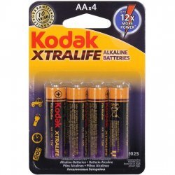 Set de 4 piles alcalines AA LR6 de Xtralife Kodak