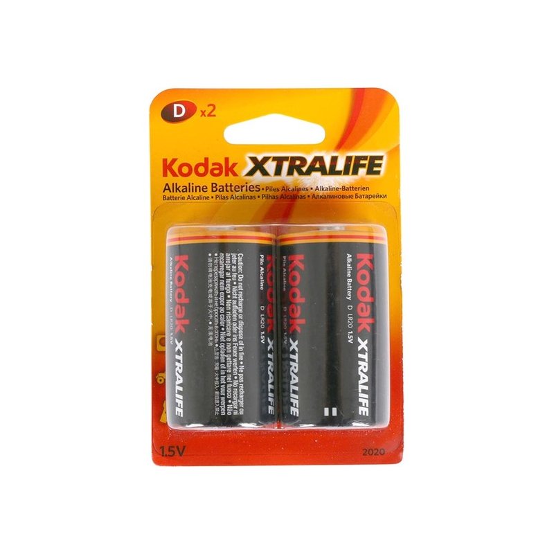 Set 2 Pilas Alkalinas D LR20 Xtralife Kodak