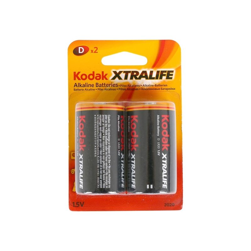 Set 2 Pilas Alkalinas D LR20 Xtralife Kodak