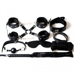 Set Bondage 8 Pièces Noir