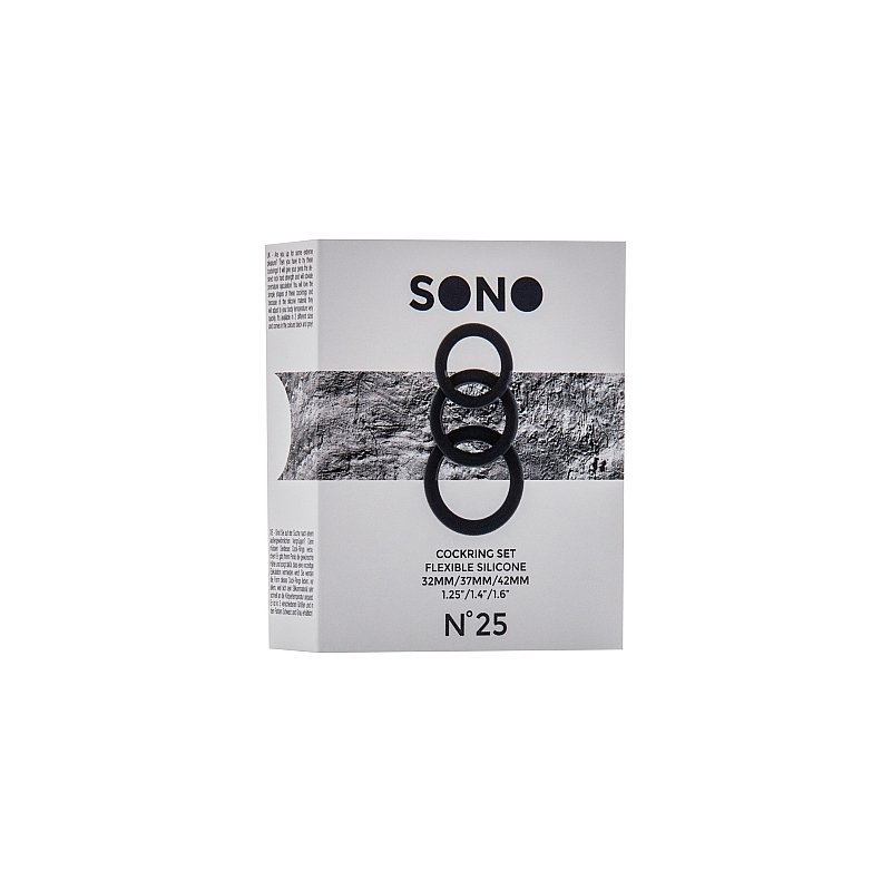 Sono N 25 Set Anillos Silicona Negro