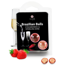 Brazilian Balls Strawberries Wine 2 Balls