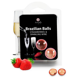 Set 2 Brazilian Balls Aroma Fresa Cava