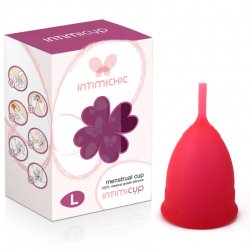 Silicone médical coupe menstruelle L rouge