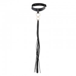 Maze Collar BDSM con Flecos Negro