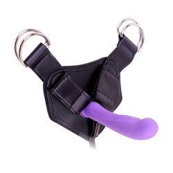 Harnais Apollon avec Gode Violet 16 cm