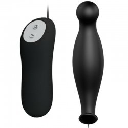 Love Plug Anal Silicone 12 Modes Vibration Noir