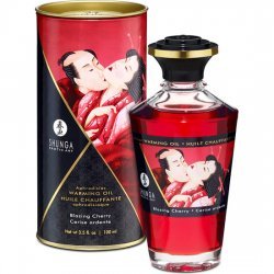 Shunga Huile Effet de Chaleur Cerise 100 ml