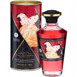 Shunga Huile Effet Chaleur Vin 100 ml