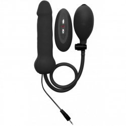 Aïe gode Inflable de Silicona Noir