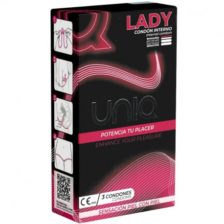 Condon Femenino con Liguero sin Látex 3 Uds