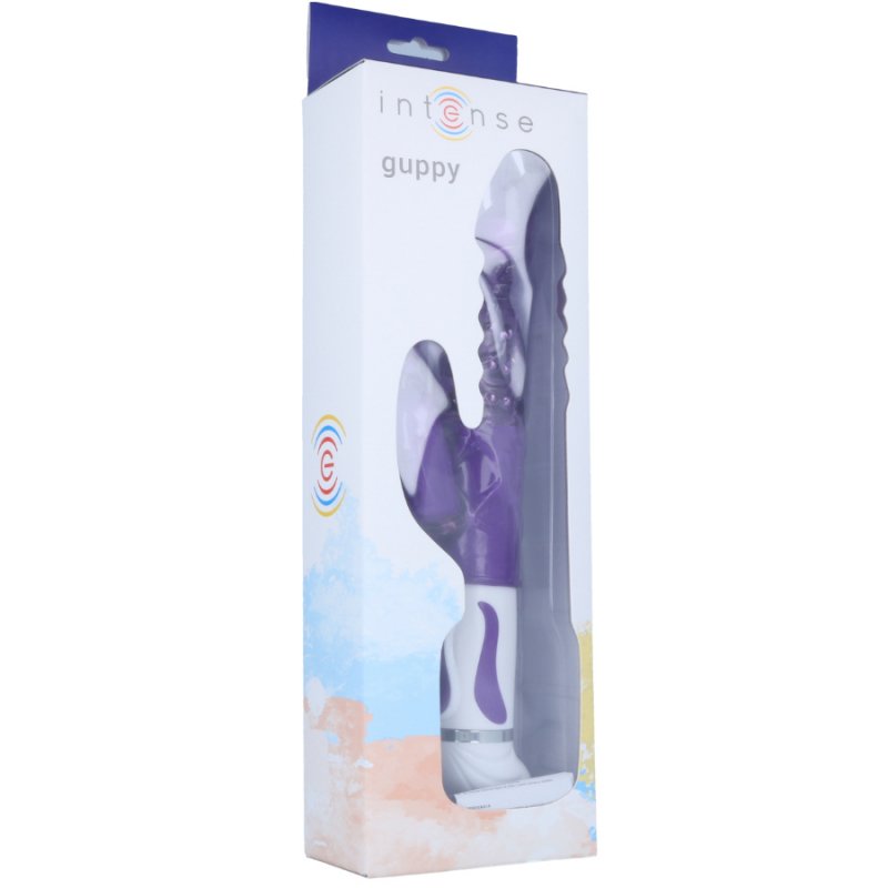 Guppy Vibrador Rotador Lila Silicona