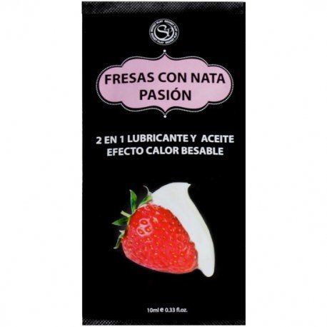 Monodosis Lubricante Fresas con Nata 10 ml