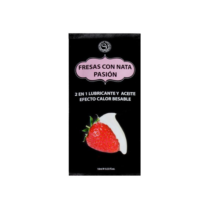 Monodosis Lubricante Fresas con Nata 10 ml