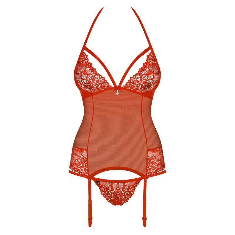 Corset 838-Cor-3 Bordados Rojo