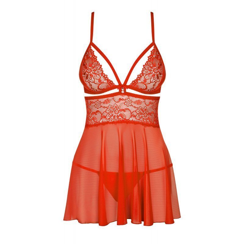 Picardías 838-Bab-3 Babydoll Rojo