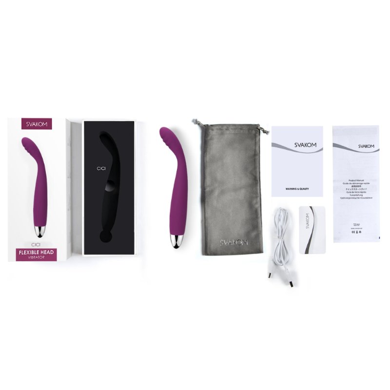 Cici Vibrador Cabezal Flexible Morado