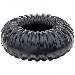 Ribbed Anillo Pene Silicona Negro